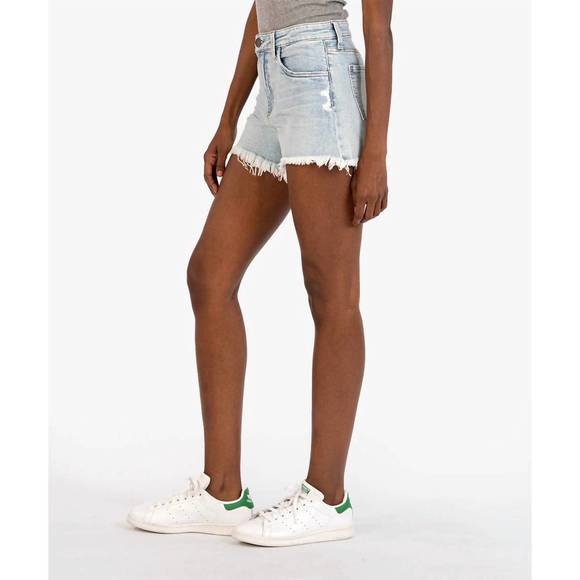 NEW KUT FROM THE KLOTH jane full wash long shorts in denim - Picture 2 of 3